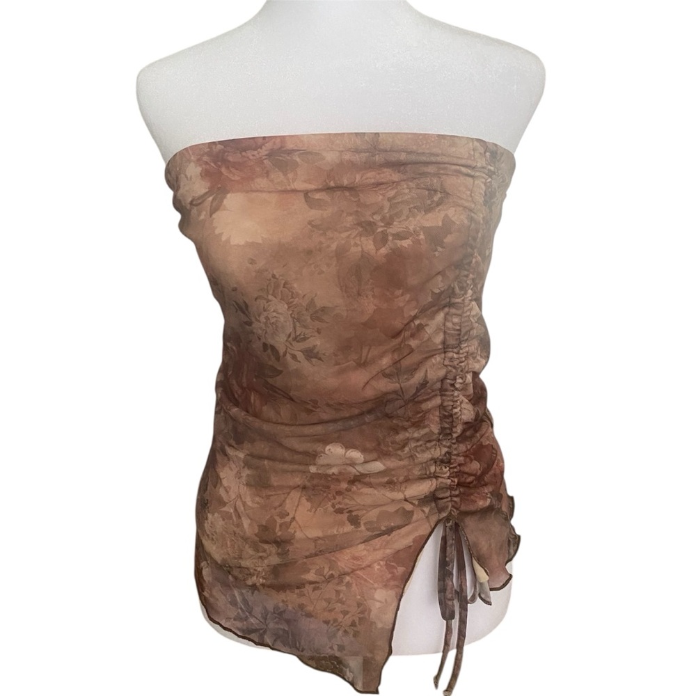 NWT Almost Famous Strapless Top XL Renaissance Asymmetrical Y2K Romantic Style